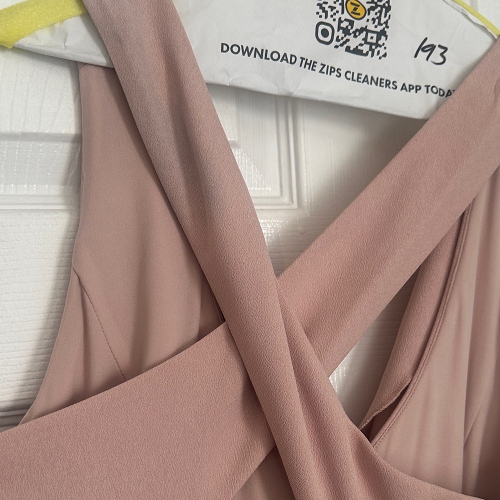 Adrianna Papell Blush Cowl Neck Full Length Slit Formal Dress - Picture 5 of 14